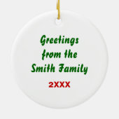 Ornement En Céramique Recyclables de Noël (Dos)