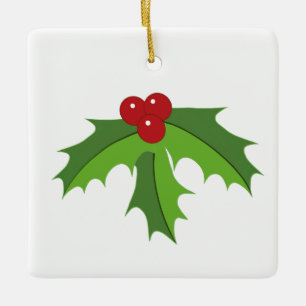 Ornement En Céramique Red Berry Holly