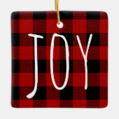Ornement En Céramique Red Buffalo Plaid & Joy | Holiday (Devant)