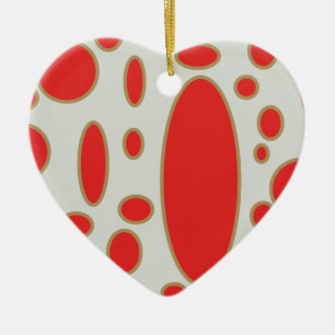 Ornement En Céramique red circle white background