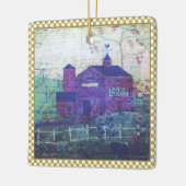 Ornement En Céramique Red Hay Barn Ephemera (Gauche)