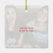 Ornement En Céramique Red Photo Keepsake Christmas (Dos)