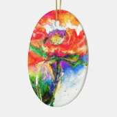 Ornement En Céramique Red Poppy (Gauche)