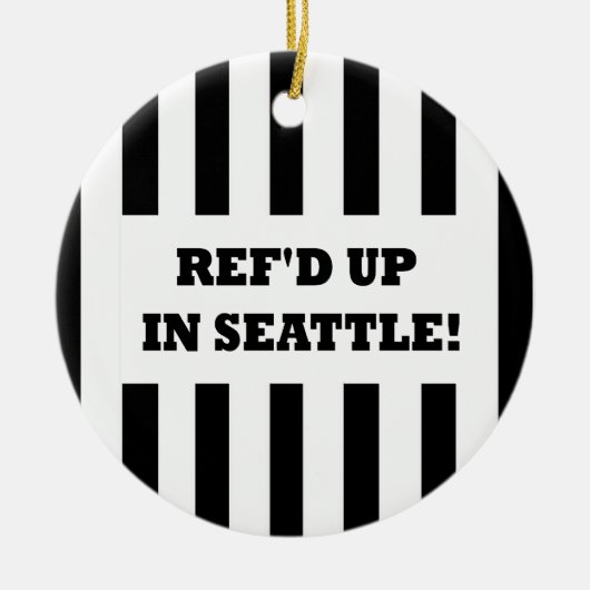 Ornement En Céramique Ref'd Up à Seattle avec des arbitres de remplaceme (Devant)