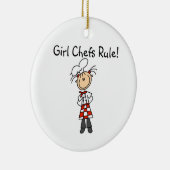 Ornement En Céramique Règle de chefs de fille (Droite)