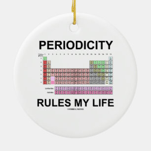 Ornement En Céramique Règles de périodicité ma vie (Tableau périodique)