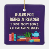 Ornement En Céramique Règles pour être lecteur (Dos)