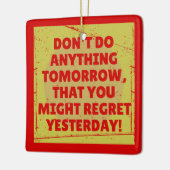 Ornement En Céramique Regret passé et présent tendu (Gauche)