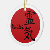 Ornement En Céramique Reiki - rouge (Gauche)