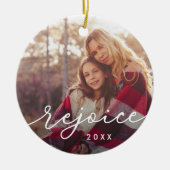 Ornement En Céramique Réjouissez le script | Photo (Devant)