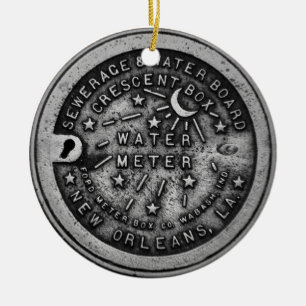 Ornement En Céramique Réplique du compteur d'eau de la Nouvelle-Orléans