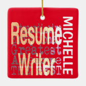 Ornement En Céramique Reprendre Writer Extraordinaire PERSONNALISÉ (Dos)