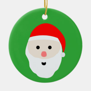 Ornement en céramique représentant le Père Noël mi