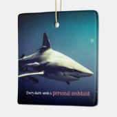 Ornement En Céramique Requin océanique à pointe noire sous l'eau (Gauche)