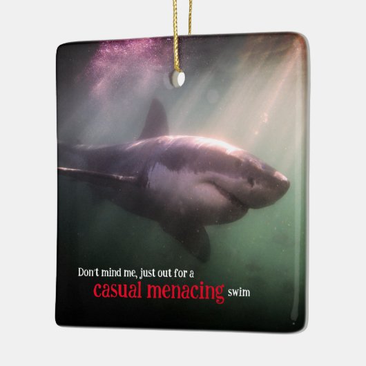 Ornement En Céramique requin pointeur blanc sous l'eau (Gauche)