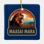 Ornement En Céramique Réserve nationale de Massai Mara Lion Travel Art<br><div class="desc">Masai Mara dessin vectoriel. La Réserve nationale de Massai Mara est une zone sauvage de savane préservée dans le sud-ouest du Kenya,  le long de la frontière tanzanienne. Ses animaux comprennent des lions,  des guépards,  des éléphants,  des zèbres et des hippopotames.</div>