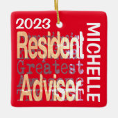 Ornement En Céramique Resident Adviser Hostom (Devant)