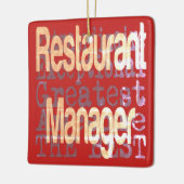 Ornement En Céramique Restaurant Manager Extraordinaire (Gauche)