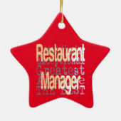 Ornement En Céramique Restaurant Manager Extraordinaire (Dos)