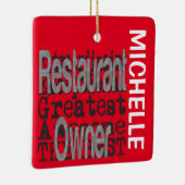 Ornement En Céramique Restaurant Owner Hoowstom (Droite)