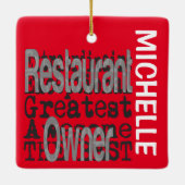 Ornement En Céramique Restaurant Owner Hoowstom (Dos)