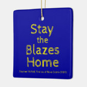 Ornement En Céramique Restez à la maison des Blazes (Gauche)