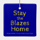 Ornement En Céramique Restez à la maison des Blazes (Dos)