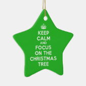 Ornement En Céramique Restez calme et concentrez-vous sur l'arbre de Noë (Droite)