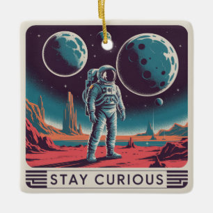 Ornement En Céramique Restez Curieux