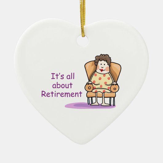 Ornement En Céramique Retraite (Devant)