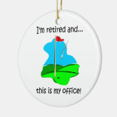 Ornement En Céramique Retraite d'humour de golf (Gauche)