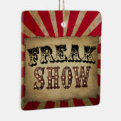 Ornement En Céramique Retro Circus Poster FreShow (Droite)