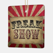 Ornement En Céramique Retro Circus Poster FreShow (Gauche)