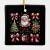 Ornement En Céramique Retro Red Coquette Noël Noël Noël Noël Noël Noël N (Devant)