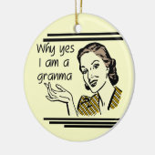 Ornement En Céramique Rétro T-shirts et cadeaux de Granma (Gauche)