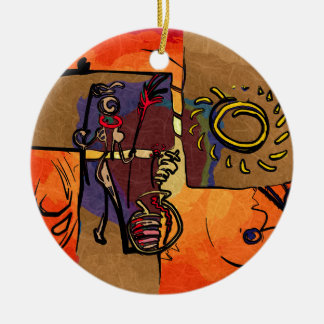 Ornement En Céramique Rétros cadeaux vintages de style de l'Afrique