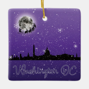 Ornement En Céramique Réveillon de Noël à Washington DC
