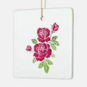 Ornement En Céramique "Rêves du jardin Rose" (Gauche)