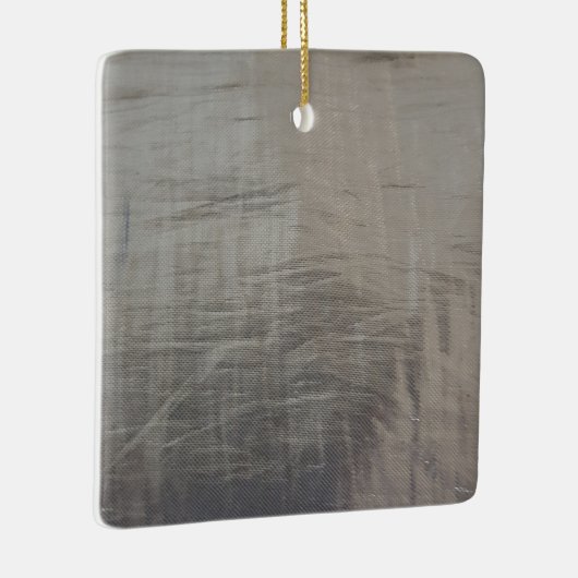 Ornement En Céramique Revêtement en tissu gris argenté (Droite)