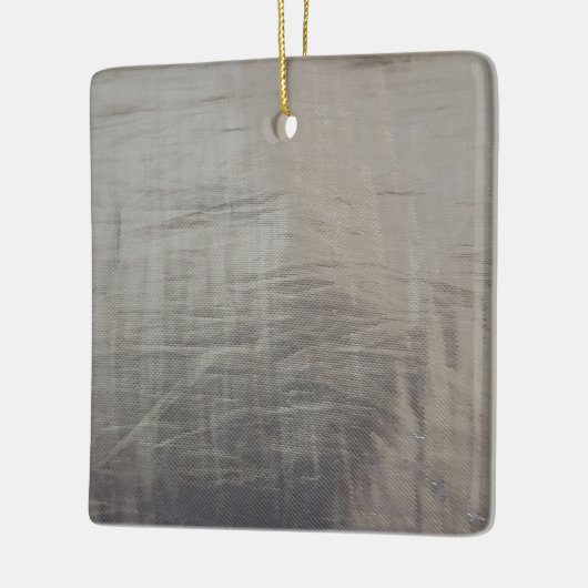 Ornement En Céramique Revêtement en tissu gris argenté (Gauche)