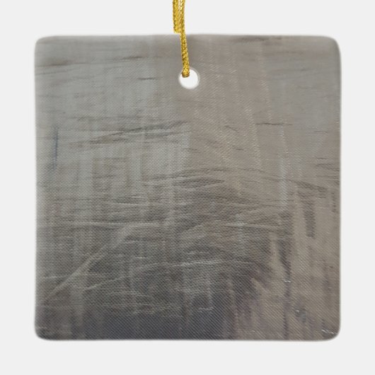 Ornement En Céramique Revêtement en tissu gris argenté (Devant)