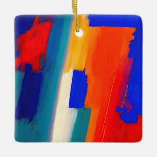 Ornement En Céramique "Rhapsodie de framboise" Art abstrait