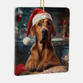 Ornement En Céramique Rhodesian Ridgeback Noël Cookies de vacances (Droite)