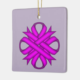 Ornement En Céramique Ribbon de Clover violet par Kenneth Yoncich