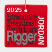 Ornement En Céramique Rigger Extraordinaire CUSTOM (Dos)