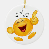 Ornement En Céramique Rire Danser Sourire Fist Bump (Devant)