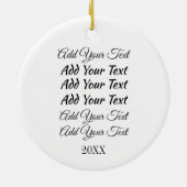 Ornement En Céramique Rire Danser Sourire Fist Bump (Dos)