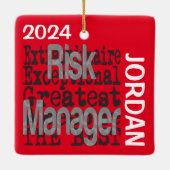 Ornement En Céramique Risk Manager Extraordinaire CUSTOM (Dos)