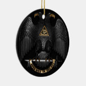Ornement En Céramique Rite écossais maçon Eagle de 32 degrés (Droite)