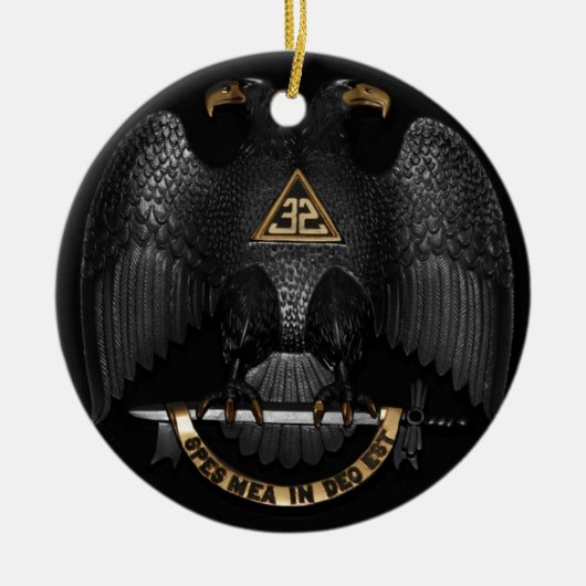 Ornement En Céramique Rite écossais maçon Eagle de 32 degrés (Devant)